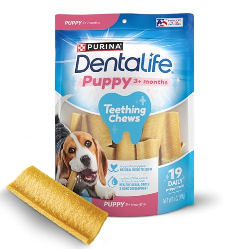 DentaLife Puppy Teething Dog Chews for Small Dogs 3 Months and Up, Chicken Flavor, 17.3 oz., 19...