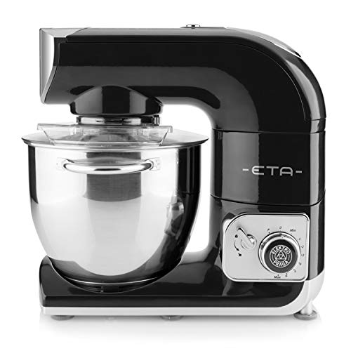 ETA Küchenmaschine im Retro Ganzmetall-Design STORIO - 1200W, Planeten-Rührwerk, Edelstahlschüssel 5.5l, Schwarz – Bild 8