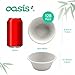 OasisSN 8 oz, 128-Pack Compostable Paper Bowls, Heavy-Duty Biodegradable Disposable Bowls Made from Bagasse, Eco-Friendly, Microwave & Freezer Safe (White) 2