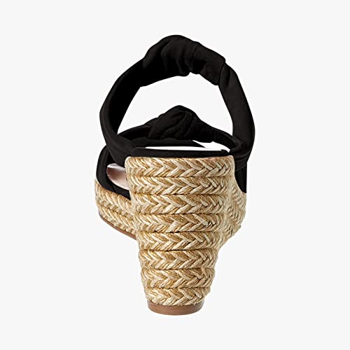 Womens Slip on Espadrilles Wedges Sandals Slides Platform Bow Open Toe Summer Dressy Mules Shoes4