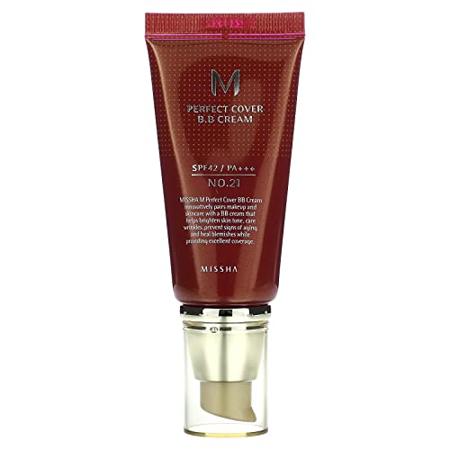 Missha M Perfect Cover B.B Cream SPF 42 PA+++ No. 21 Light Beige 1.7 oz (50 ml)
