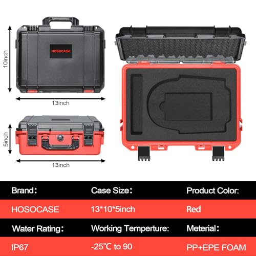 Image of Case for NOCO Boost X GBX75 GB70 - Waterproof Carrying Box with Custom Foam | for 2000A /2500A UltraSafe Jump Starter Charger Cable Accessories, Portable Storage Box for Emergency Travel Trip, Case Only
