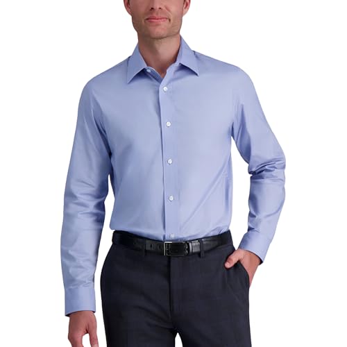 Haggar Mens Premium Comfort Slim Fit Wrinkle Resistant Dress Shirt - image 1