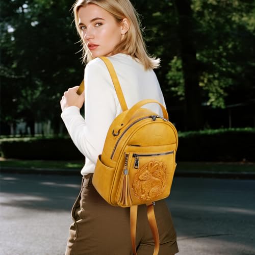 Image of Mini Backpack Purse for Women,Vegan Leather Small Backpack for Daily | Embossed Lightweight Water-Resistance Travel Mini Fashion Daypack Bag,Ladies Casual Backpack Purse Gift Choice for Women