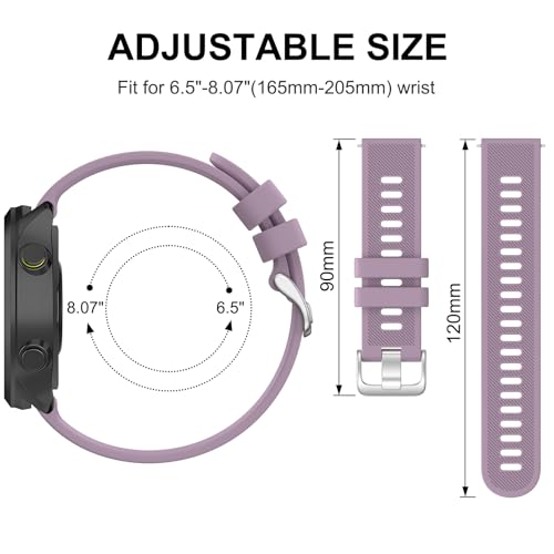 Image of Tobfit Straps Compatible with Garmin Vivoactive 5 /3,Venu Sq /Venu Watch Band for Women Men, 20mm Soft Silicone Sport Strap for Garmin Vivoactive 3 /5, Vivomove HR, Forerunner 245 /645 Music