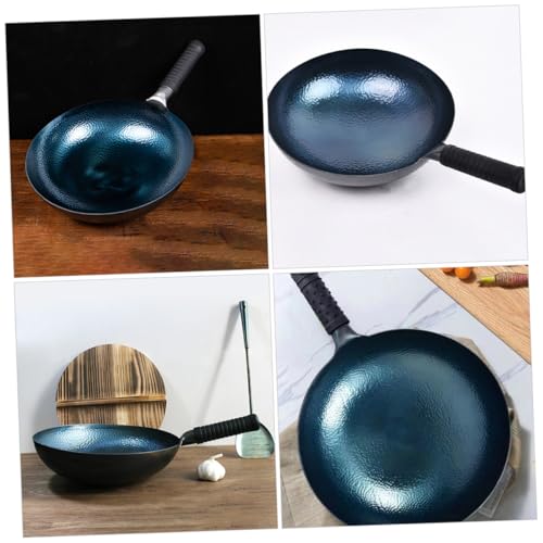 Wok de hierro forjado Luxshiny para estufa a gas e inducción miniatura 5