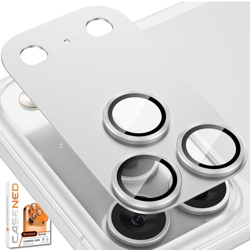 Image of Camera Lens Protector Tempered Glass for iPhone 17 Pro Max - Alloy Metal Cover with Tempered Glass - Scratch Resistant, Easy Installation (1, Silver, iPhone 17 Pro Max)