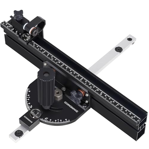 GOINGMAKE Compact Table Saw Miter Gauge 360mm Fence and