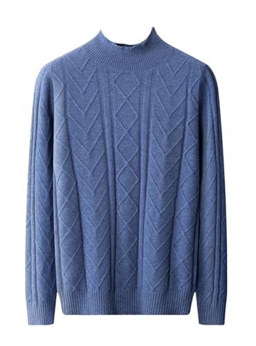 Men Wool Knit Pullover Thicken Sweater Loose Textured Warm Tops Winter