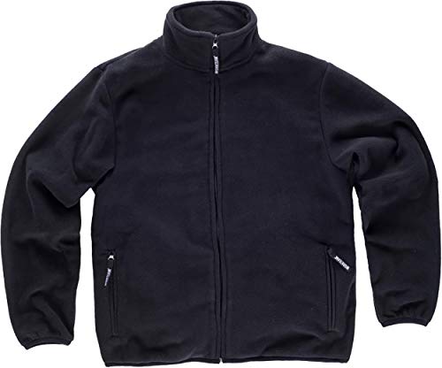 Teamwork Workteam Forro Polar con Cierre de Cremallera. Ideal para Frío (280 g/m2). Unisex Negro XL