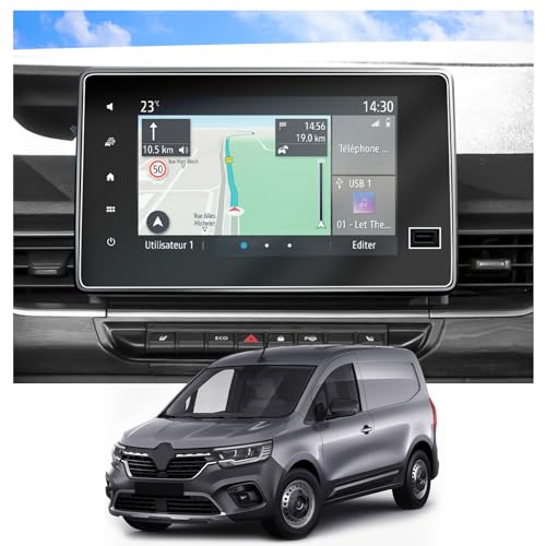 CDEFG Compatible con Renault Kangoo 3 2021 2022 2023 Easy Link Foil de Protección de Navegación 4H Scratch Festival 8 Pulgadas GPS Protection Film Navi Folie Kangoo 2023 Accesorios 2 Piezas