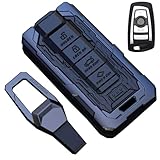 Mtverver Compatible with BMW Key Fob Cover 1'F20/2'F22/3'F30/4'F32/5'F10/6'F11/7'F01/X3 F25/X4 F26/M3 M4 M5 M6, Metal Key fob Cover for BMW Key Accessories (B-Model)