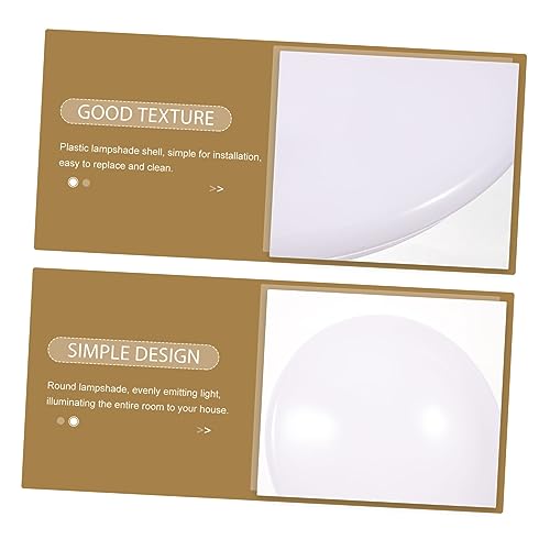 Image of Pleated Lamp Shade Ceiling Light Fixture Round Plastic Lampshade for Office Easy to Clean