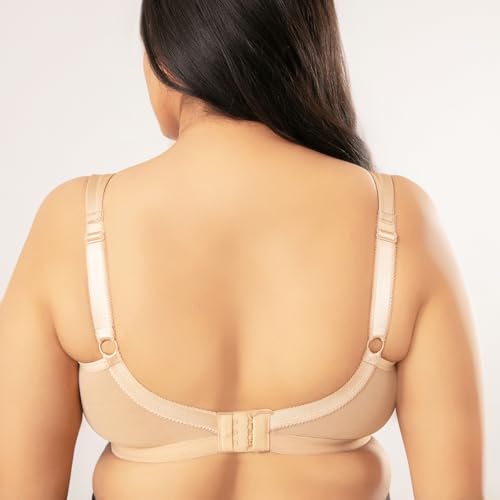 Image of NYKD NYB044 Wirefree Cotton Lined Minimize Me Non-Padded Full Coverage Bra for Women