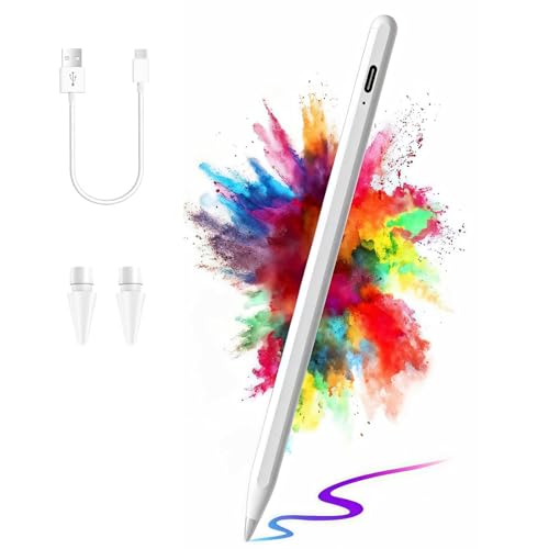 Image of JIMTAB Stylus Pen for iPad, Universal Fine Point iPad Stylus Pencil with Magnetic Adsorption Compatible with iPhone /iPad /Samsung /Android /Tablet & Other Touch Screens (1 Light Power)