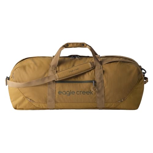 Eagle Creek No Matter What Duffel Bag - Eco Friendly Duffel for Sustainable Travel - Adjustable Shoulder Strap - Multiple Carry Options - Easy to Store - Safari Brown - 90L2
