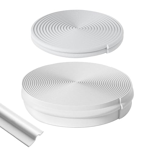OMJMYY Cinta Selladora Espuma 6M Burlete Ventana Puerta Adhesivo burletes para Ventanas Correderas Tira de Sellado para Ruido Anti Frío Aislante y Colisión(Blanco)