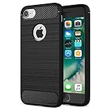 NEW'C Cover Compatibile con iPhone 7 e iPhone 8 (4,7 Pollici), con Urti Assobirmento e Fibra di Carbonio [Gel Flex Silicone]