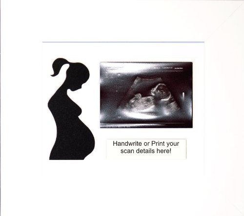 Preisvergleich Produktbild Baby BabyRice Bilderrahmen, mit Passepartout, für Ultraschallbild, Baby Geschenk-Baby Shower weiß