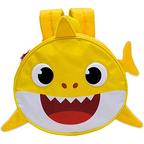 Mochila 12 Baby Shark Ollie - 9048 - Artigo Escolar Baby Shark, Amarelo