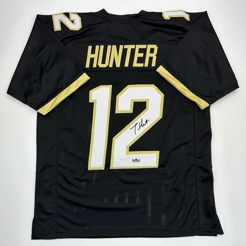 Facsimile Autographed Travis Hunter Colorado Black Reprint Laser Auto College Football Jersey Size Mens XL