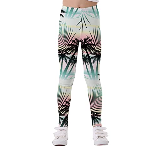 Girls' Printed Athletic Leggings Toddlers Active Stretch Leggings Kids Yoga Pants Performance Sports Tights2