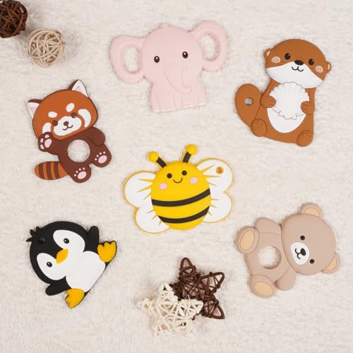 Image of Baby Yellow Bee Silicone Teether,Sensory Chew Toys