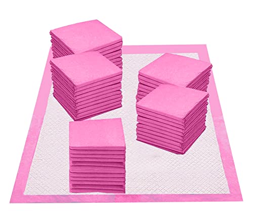 Sashtech Pink Puppy Training Pads – Dog Pee Pads – Super Absorbent & Leak-Free – Toilet Pee Wee Mats – For Dogs, Cats and Other Pets – Pink Colour – 60 X 45 cm (50)