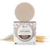 BAMBOEARTH Solid Rice Protein Water Shampoo Bar With Conditioner Effect Hair Soap – Shampoo Bars For Hair With All Natural Plant Based Essential Oils And Zero Waste Packaging (Coconut)