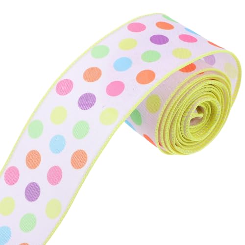 MAGICLULU Cinta de Pascua para Manualidades, Arpillera Borde de Alambre de Hierro, 6,3 Cm de Ancho, 5 Yardas por Rollo, Adecuado para Decorar Regalos y Bricolaje Festivo