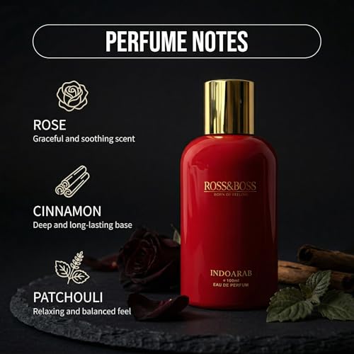 Image of Premium ROSS & BOSS Perfume 100ML | Sweet Fragrance for Men & Women | Rose, Vanilla, Cinnamon & Patchouli Notes | Long Lasting 6-7 Hours | Unisex Luxury Perfume