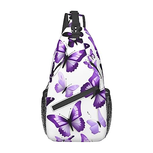 Sac à dos à bandoulière papillons violets pour vos sorties en ville