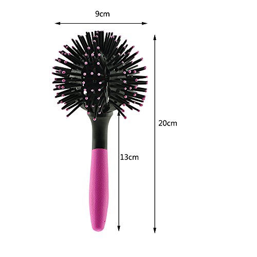 image for ixaer Hair Brush-3D Bomb Curl Brush Styling Salon Round Hair Curling C