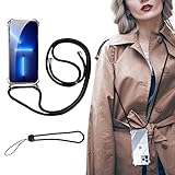 FAMROLLS 対応 iPhone 13 pro ケース クリア 6.1 インチ 【ストラップ2種付き】対応 iPhone 13 pro スマホ シリカゲル カバー 透明 保護カバー 薄型 軽量 長さ調整ボタン付きの肩掛けストラップ 首掛け 縄掛けケース 多目的ファッションデザイン 【米軍MIL規格·四隅衝撃吸収·黄変防止·すり傷防止】