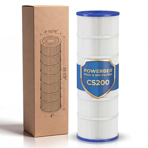 Powerber CS200 Pool Filter Cartridge - Compatible with Jandy CS200 Filter Cartridge Unicel C-8418 Pool Filter PJANCS200 FC-0823 Jandy Pool Filter Cartridge R0462400 200 Sq.Ft. 1 Pack