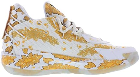adidas mens Dame 7 Basketball Shoe, White-gold Metallic-core Black, 8 | Image 1