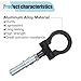 Car Front Bumper Tow Hook, Waterproof Screw-on Trailer Pull Ring, Car Exterior Decoration Sticker, Universal Bumper Trailer Tow Hook Accessories for Car Truck SUV - Only for Decoration (Black)