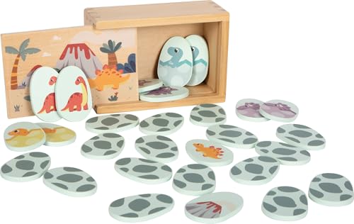 small foot Memo Dino, Juego de Memoria de Madera FSC® 100% certificada, para niños a Partir de 2 años, 12616