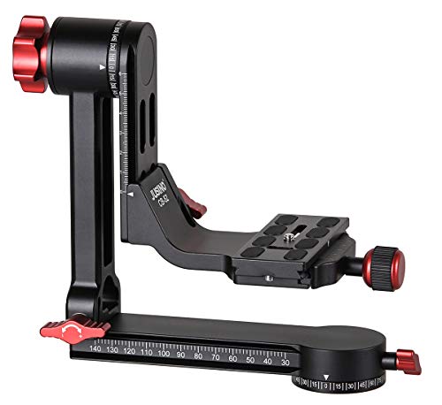 JUSINO Gimbal Head CB de 52, schwenkbarer Cabezal de trípode para Objetivos Grandes en Bolsa de Deporte, Naturaleza y fotografía panorámica, Carga máxima de 15 kg, con Acolchado