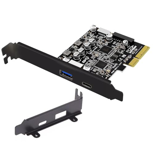 Upgraded PCIe to USB 3.2 Gen 2 Adapter 10 Gbps PCI-E Type-C Type-E 19P/20P Expansion Card