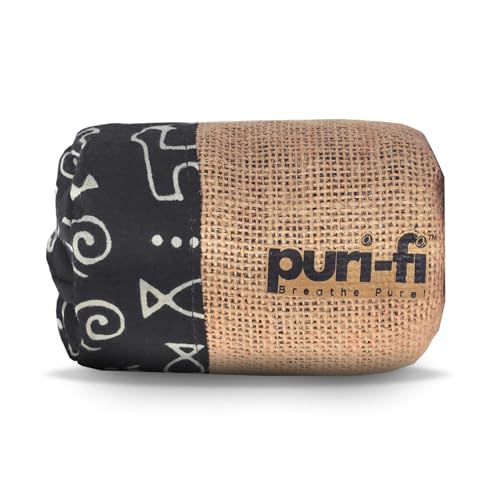 Image of Puri-Fi Breathe Pure | Activated Charcoal Air Purifier, Non-Electric, Coconut Shell Charcoal, Odor & Moisture Absorber, Air Freshener for Home, Car, Reusable & Long-Lasting, 250 Gm (Black Doodle)