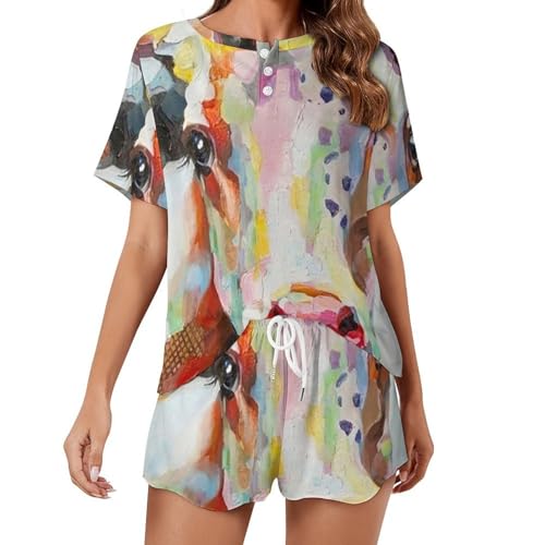 Pyjama vache femme manches courtes idéal pour vos soirées cocooning d'été
