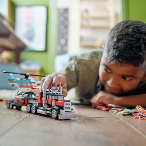 Lego Creator Le Camion Remorque Avec Hélicoptère 31146 Lego La Boîte - vue 10