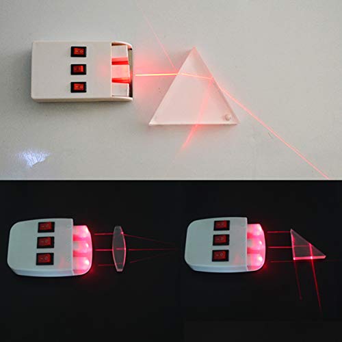 STOBOK Lente de Vidro Ã“tico de 2 Unidades E Conjunto de Prisma de Vidro de Prisma Triangular Duplo