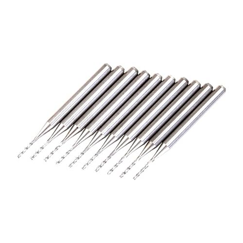 IWOWHERO 1.0mm Diameter Alloy Drill Bit Twist 10pcs Assorted for Circuit Board and Plastic Processing