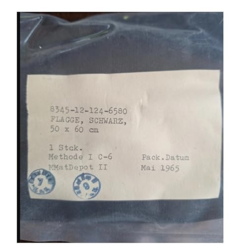 Drapeau noir Bundeswehr 1965 Allemagne Guerre froide collection armée allemande