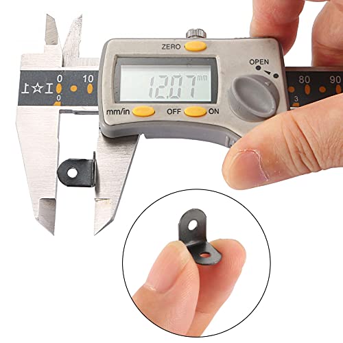 sourcing map 12 Stück Winkelhalterung aus Metall 12x12mm schwarz L-förmige rechtwinklige Klammern Eckenschutz Regalträger mit Schrauben für Möbel