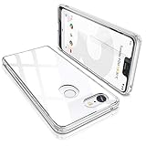 ESR Mimic Tempered Glass Case Compatible for Google Pixel 3 XL, 9H Tempered Glass Back Cover [Mimics The Glass Back][Scratch-Resistant] + Soft Silicone Bumper [Shock Absorption], Clear