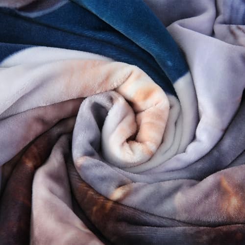 MERRY HOME Heavy Korean Mink Blanket 85x93 inch - 8.4 LB, Luxury Printed Plush Flannel Fleece Blanket King Size for Men Women, Thick & Warm for Winter Fall Spring, Unicorn Pattern