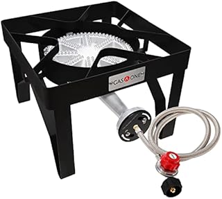 GAS ONE 200,000 BTU Square Heavy- Duty Single Burner Outdoor Stove Propane Gas